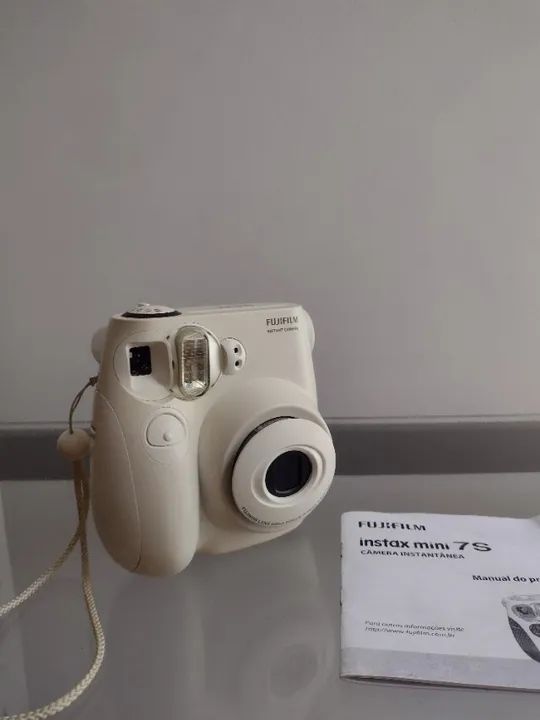 fujifilm instax mini 7s instant camera off white com 10 filmes