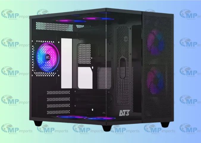 Loja MP Imports: Gabinete Gamer DT3 HyperFlow, super compacto, tipo aquário em vidro - Foto 4