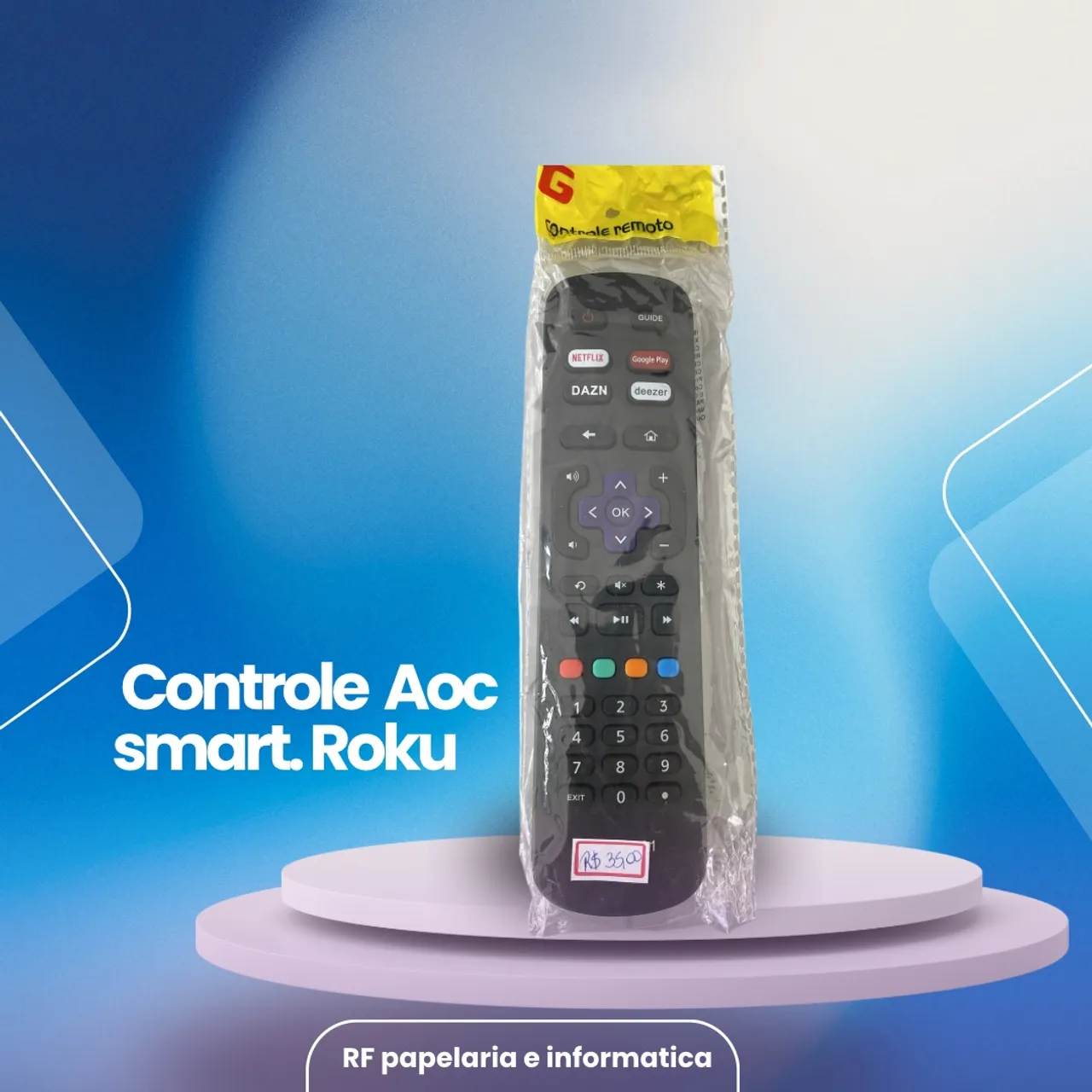 Controle Remoto Smart TV AOC Roku