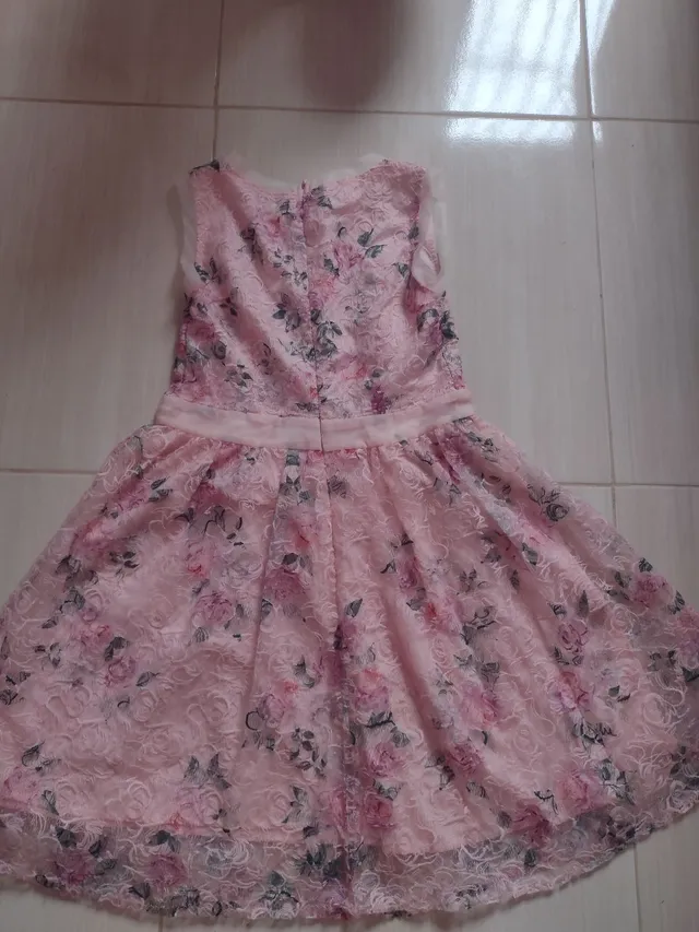 Vestido em Crepe Goya Fucsia/Pink + Cinto Strass
