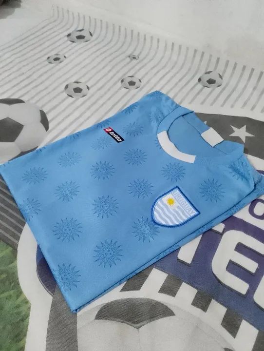 Camisa M Seleção Uruguai Lotto Masculina - Azul Piscina - Foto 5