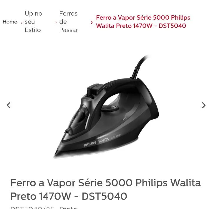 Ferro elétrico Philips Walita dst5040 110v