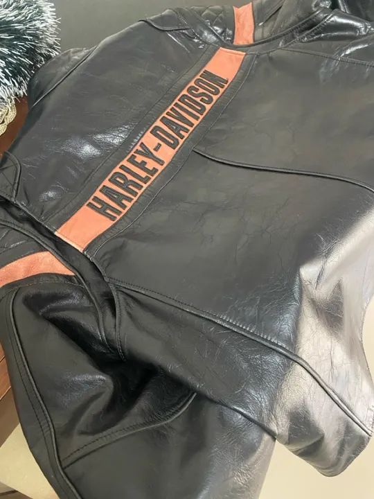 Jaqueta Harley Original GG Couro Búfalo 