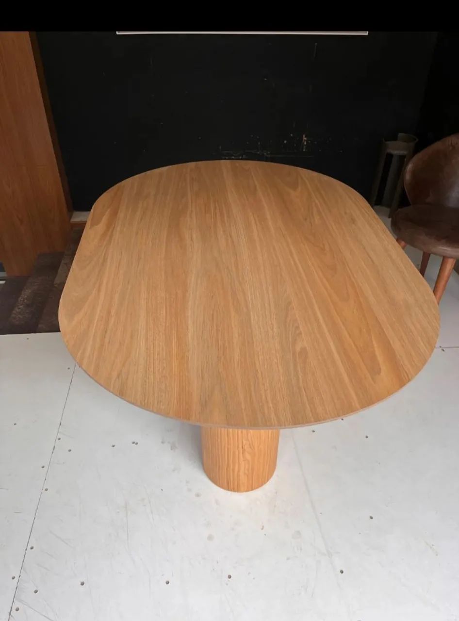 Mesa de Jantar Oval MDF Freijó  - Foto 3