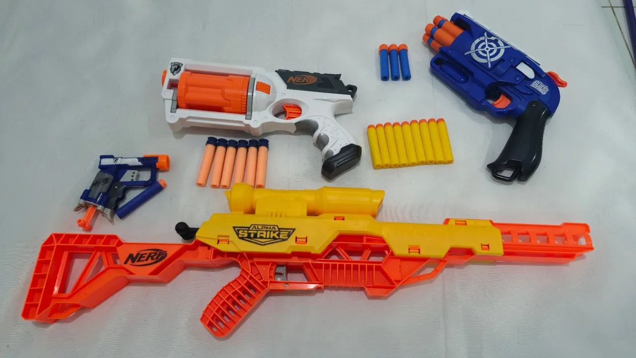 Vendo Nerfs Maverick, Wolf lr-1, Jolt, munições + brinde