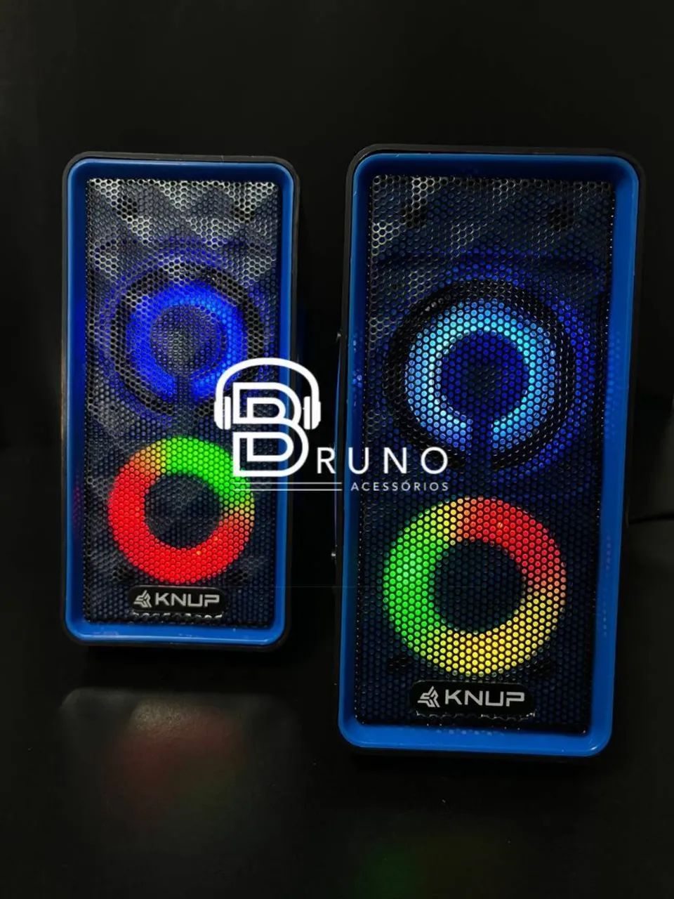 Caixa de Som para Computador com LED RGB - 2.1 Canais - Foto 4