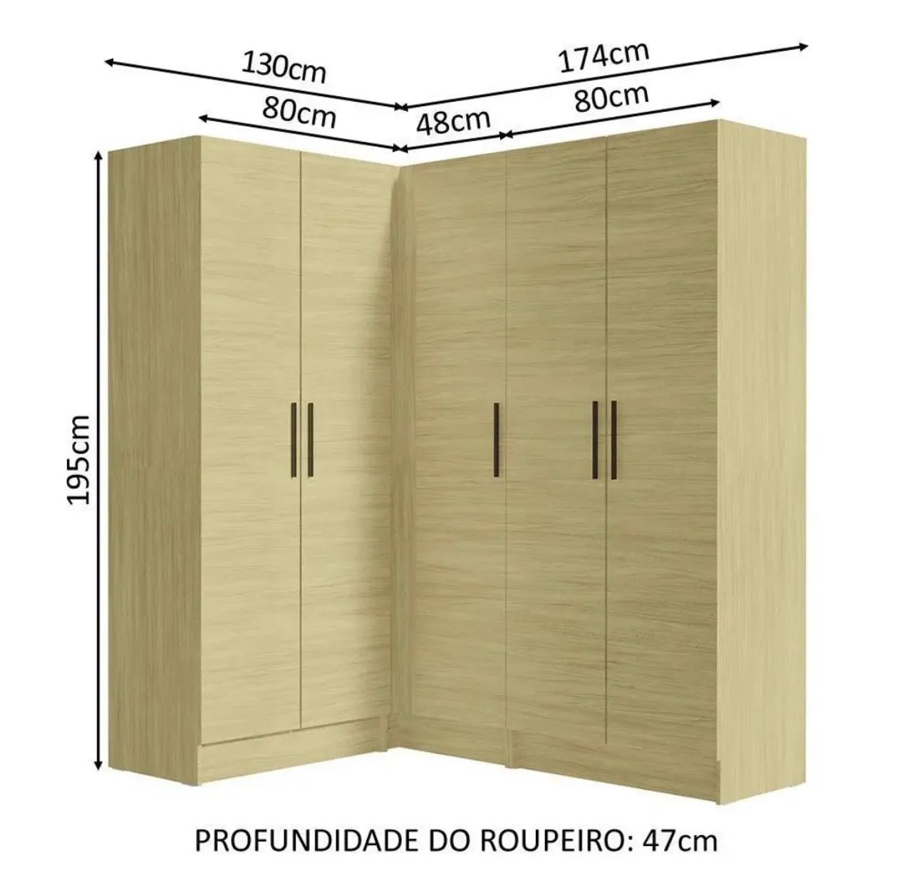 Guarda Roupa Modulado de Canto Madesa - Foto 3