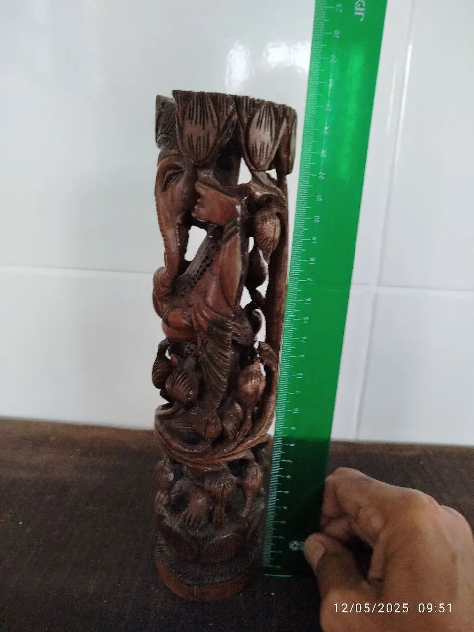 Escultura de Ganesha em Madeira - Foto 2