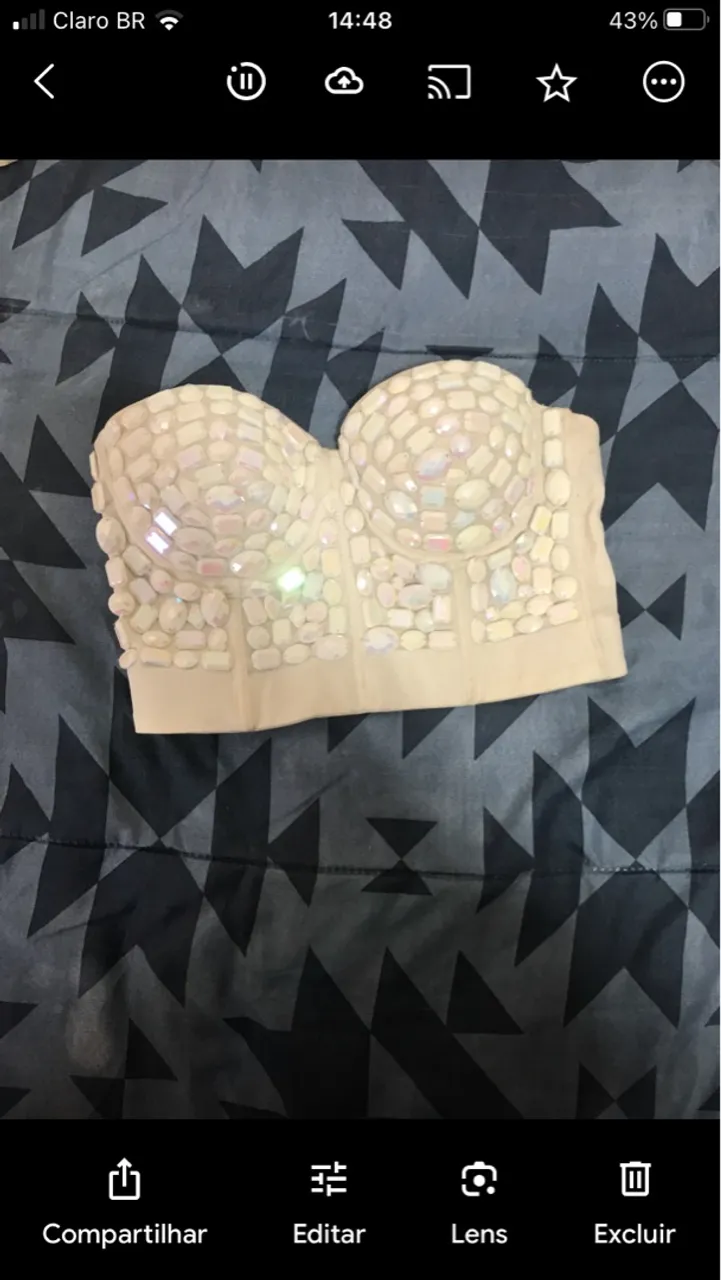Top Corset Pedras Brilhosas