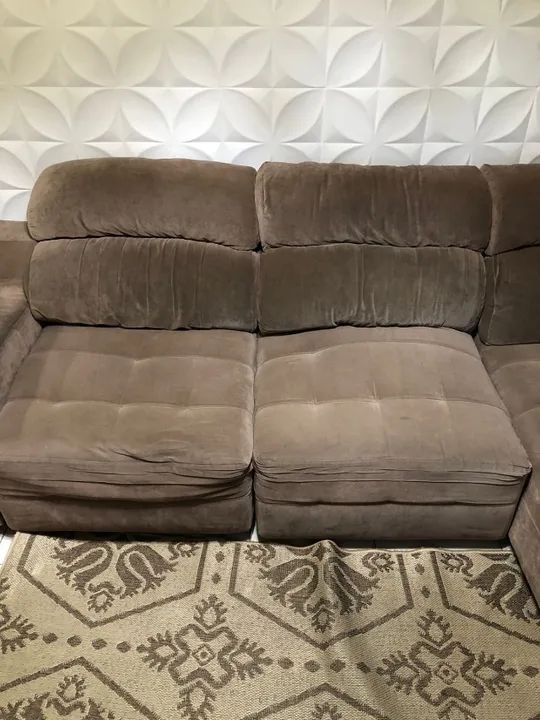 Sofá Retrátil 2.90m Bege - Foto 2