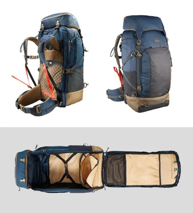 Backpack 70l Forclaz Travel Backpacks That Open Like A Suitcase