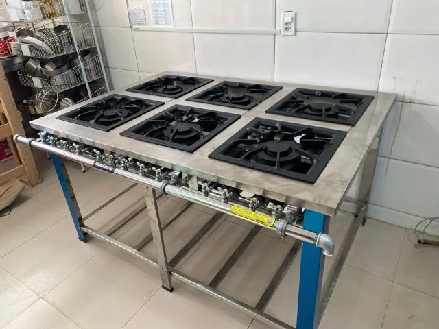 fogão Venâncio 40x40 inox 6 bocas  - Foto 3