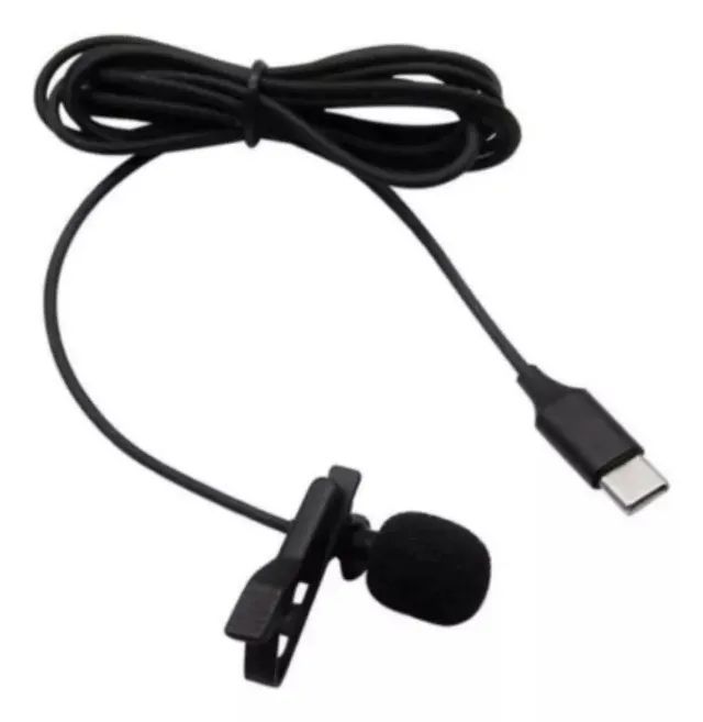 Microfone De Lapela Condensador Tipo-C 1,5m - Foto 4