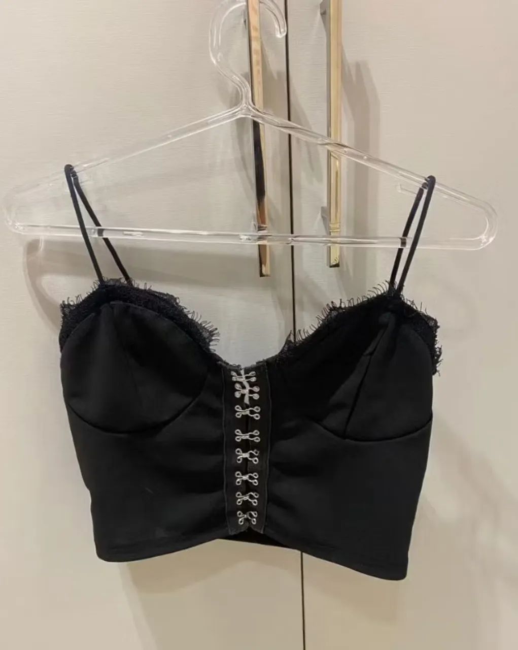 cropped corset preto gótico 