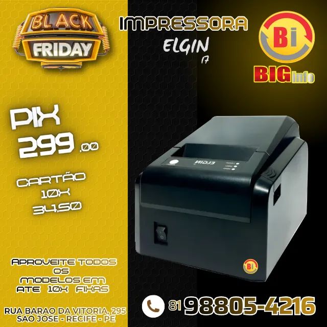 Impressora Termica Elgin i7 - Com garantia Em ate 10x Fixas 