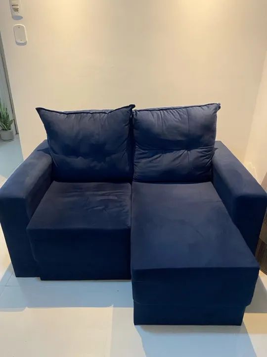 Sofá de Canto Azul - Conforto e Estilo