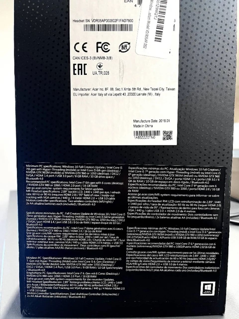 Óculos de realidade virtual ACER (Windows Mixed Reality) - Foto 2
