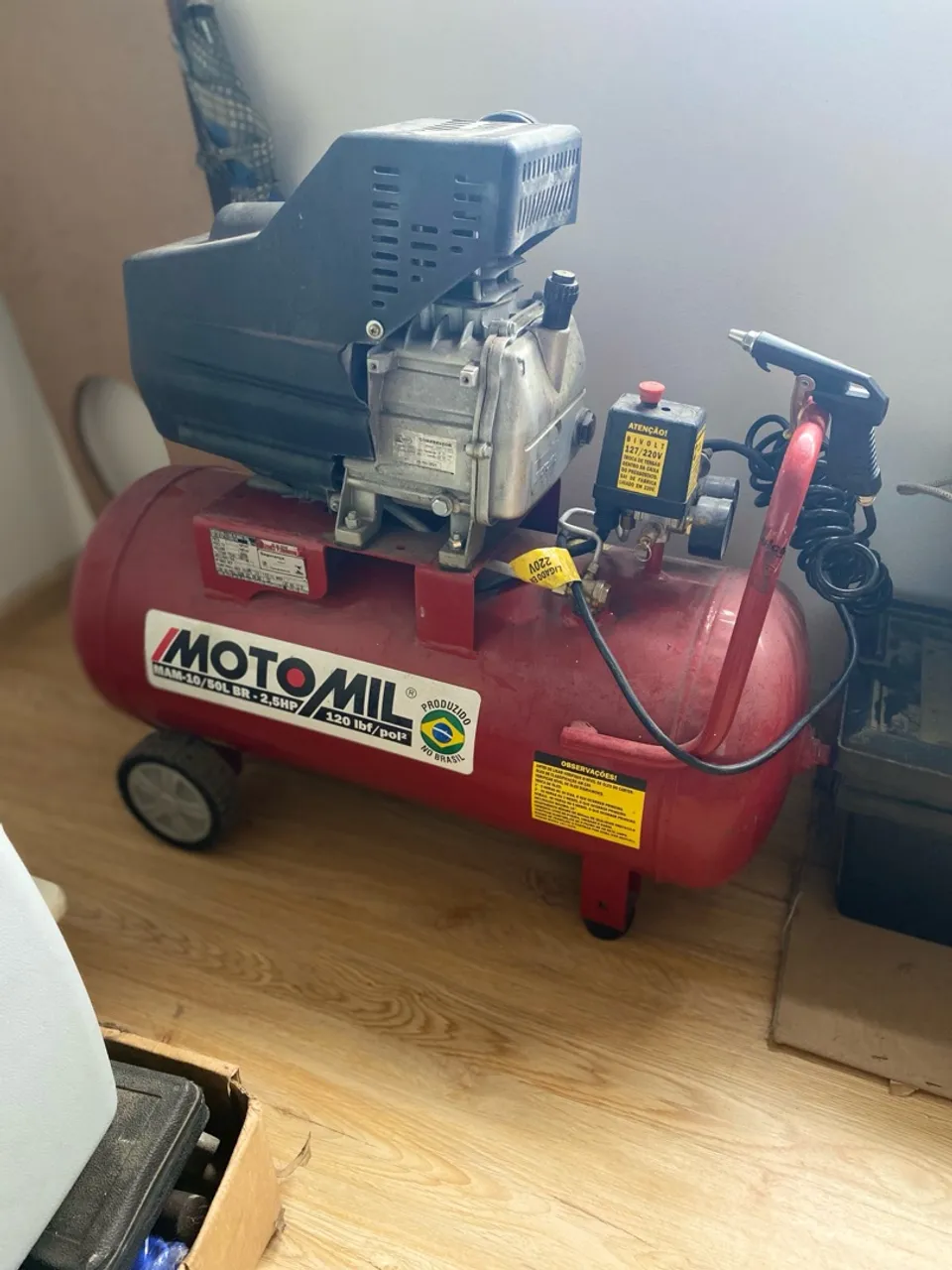Compressor de ar Motomil MAM-10/50L BR-2.5HP