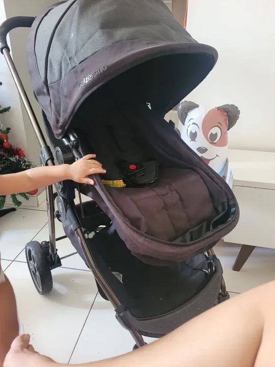 Carrinho de bebê + bebê conforto (Galzerano) - em ótimo estado