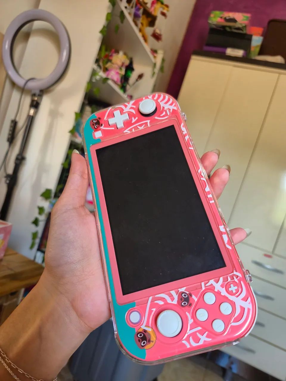 Nintendo Switch Lite Animal Crossing Rosa Versão Japonesa - Foto 2