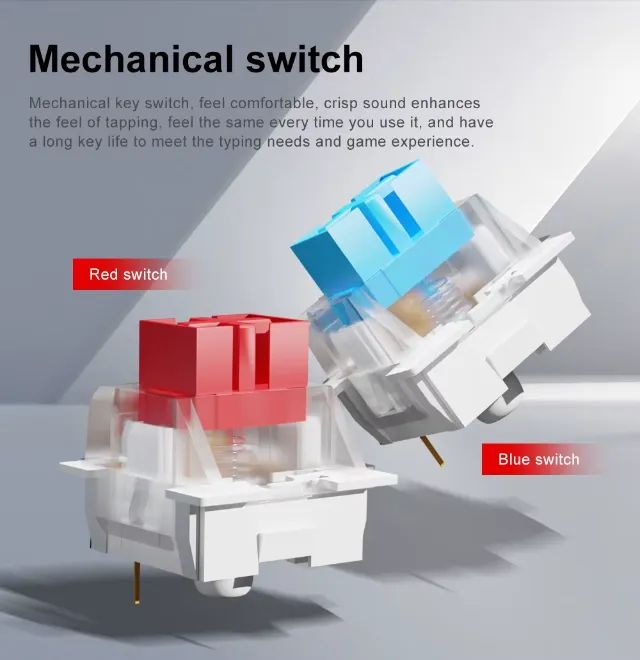 Teclado Mecânico 60% E-Yooso Z11T Switch Vermelho 61 teclas Padrão BR. - Foto 2