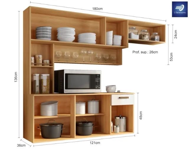 Promoção Cozinha Compacta Suspensa 06 Portas 01 Gaveta - Foto 4