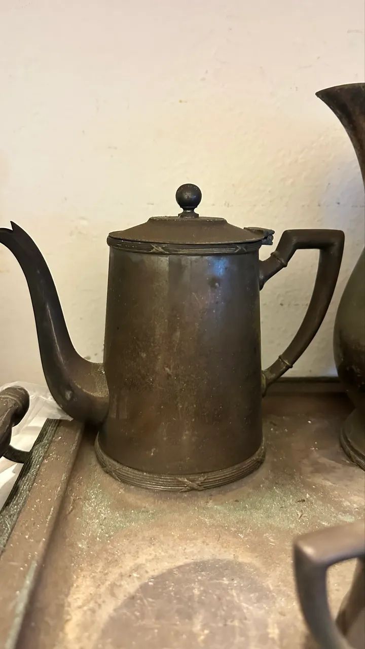 Aparelho de chá e café antigo em prata Wolff 90  - Foto 2