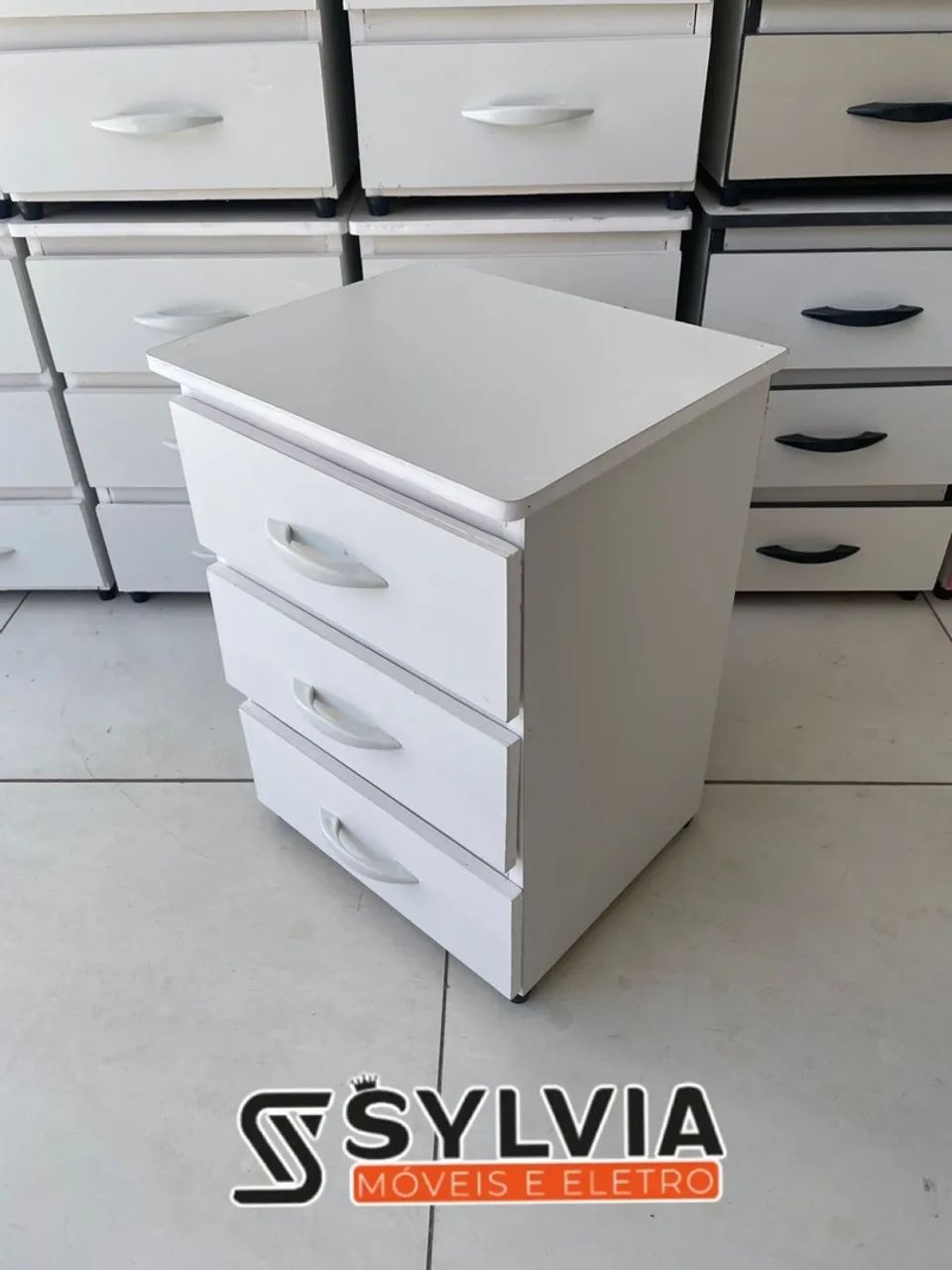 Gaveteiro Branco 3 Gavetas
