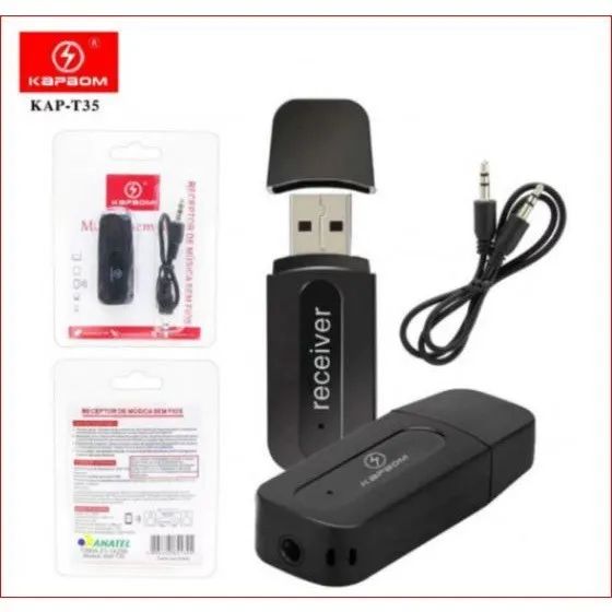 Bluetooth Adaptador receptor Áudio Músicas USB+ P2   KAP-T35