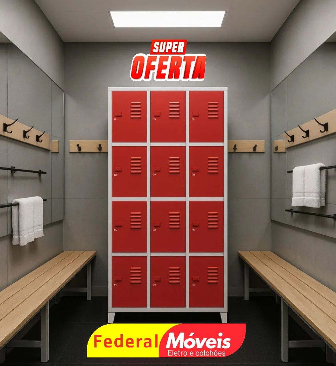 Armário para Academia ? Moderno e super funcional!