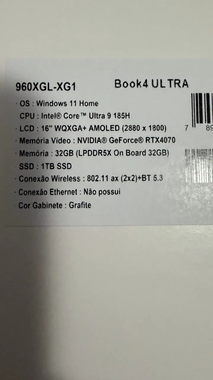 Galaxy Book 4 Ultra i9Ultra, RTX 4070, com nota fiscal e garantia - Foto 2