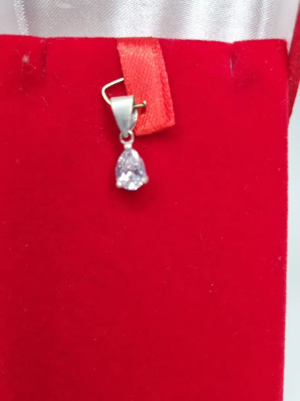 Pingente de Prata 925 com Pedra de Zircônia - Foto 2
