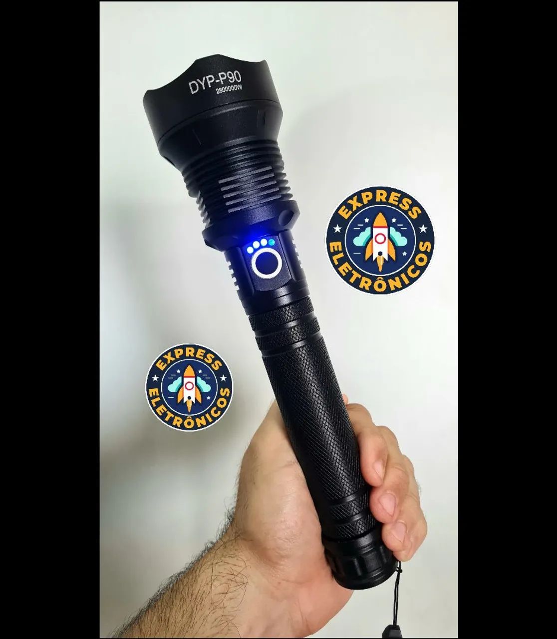 LANTERNA TÁTICA P90 A MAIS POTENTE DO BRASIL 2 BATERIAS RECARREGAVEL