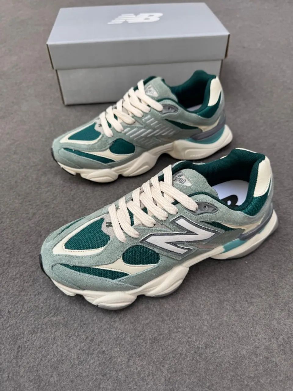 Tênis New Balance 9060 Verde Masculino Couro  - Foto 2