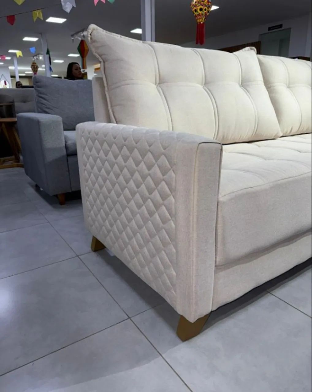 Sofá Living Asus 2,15m Linho FAZEMOS ENTREGA! - Foto 2