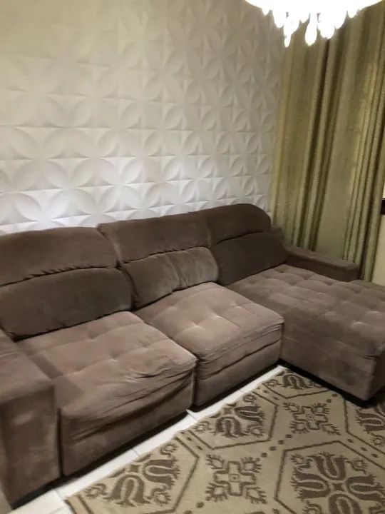 Sofá Retrátil 2.90m Bege - Foto 5