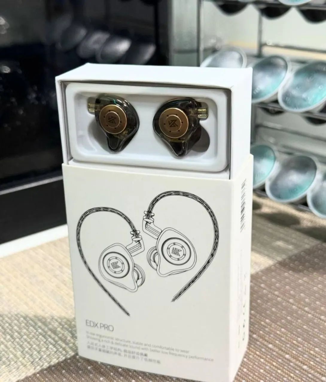 KZ EDX Pro - Fone com microfone In-Ear HIFI com Graves Poderosos, Cancelamento de Ruído