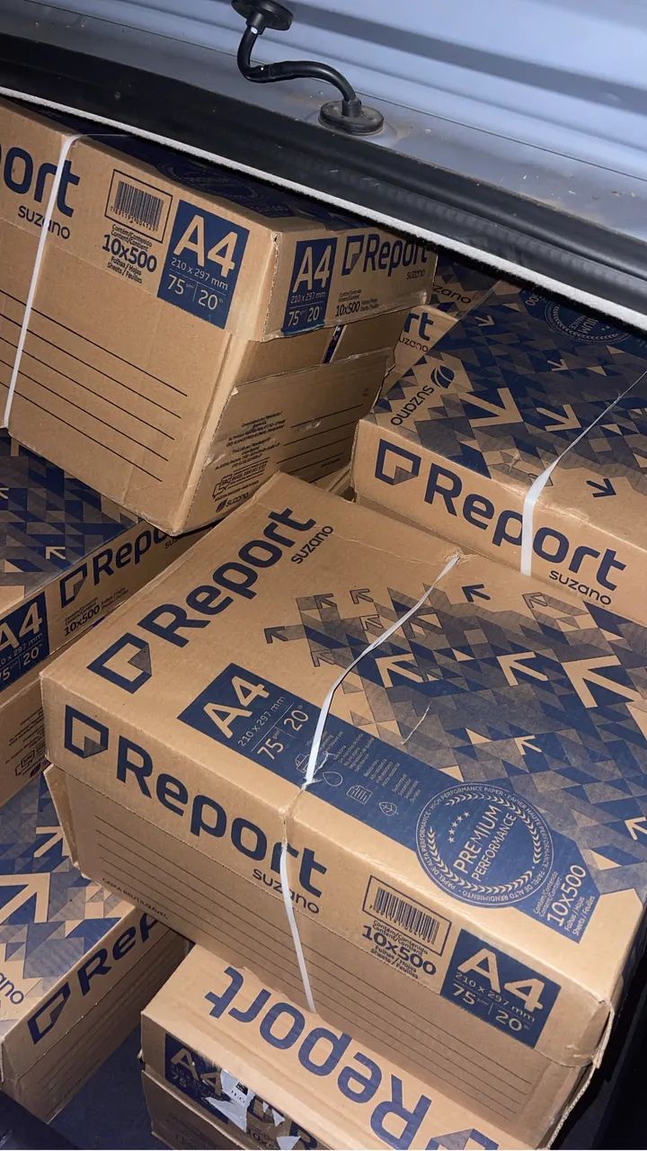 Papel Sulfite A4 Report 500 Folhas 75g/m² Caixa 10 unidades