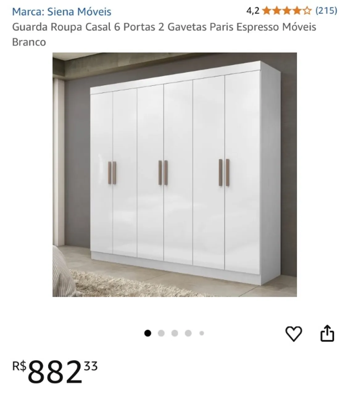 Guarda roupa 6 portas