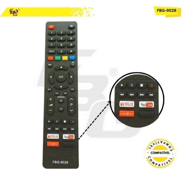 CONTROLE SMART PHILCO NETFLIX/YOUT/GLOBOPLAY 9028