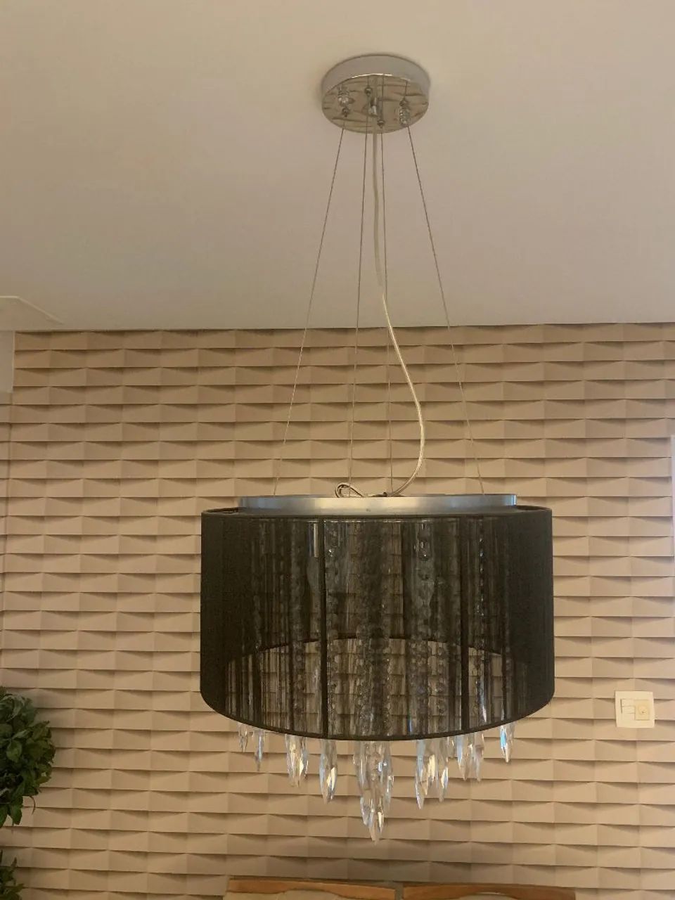 Lustre de Cristal com cúpula 4 lamp.127v - Foto 2