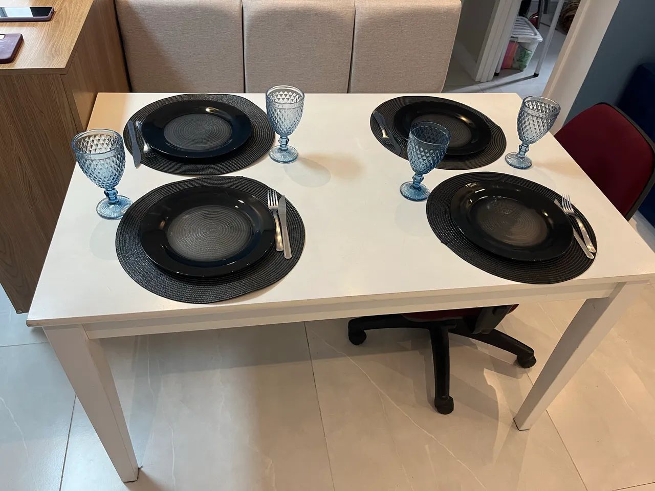 Mesa Retangular 4 Lugares em Madeira64985858456963120