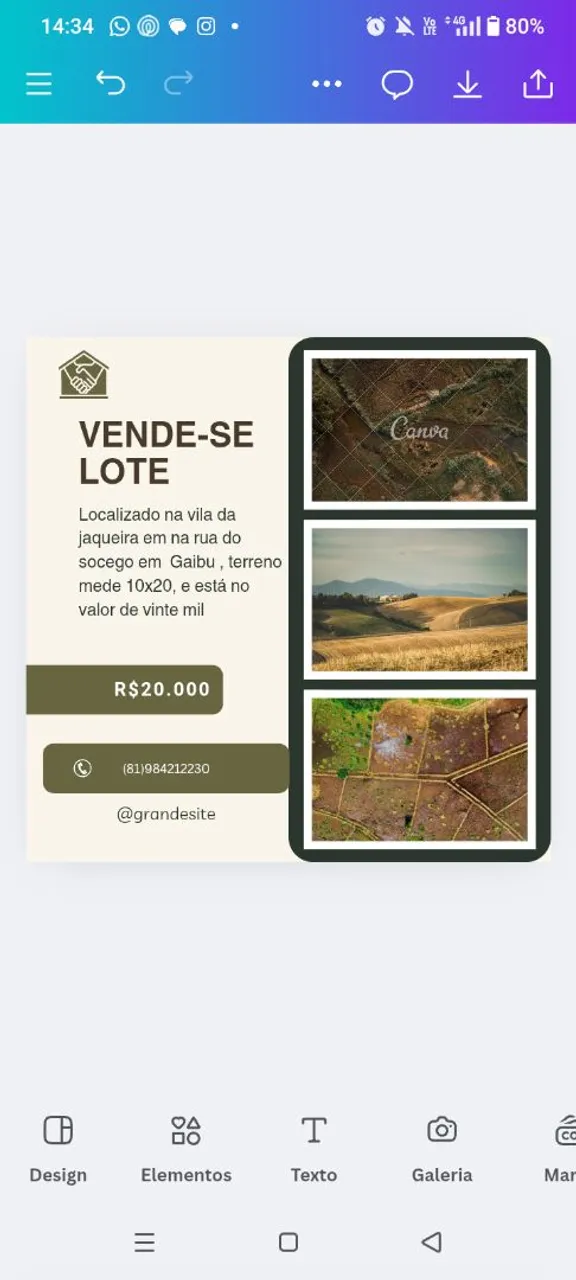 Vende-se um lote 