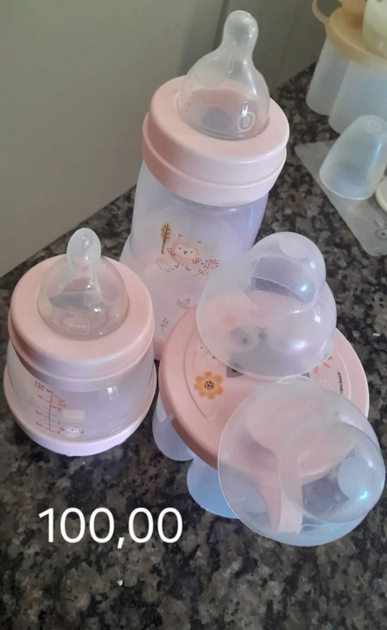 Kit de Mamadeiras mam e Recipiente para Leite em Pó - Foto 2