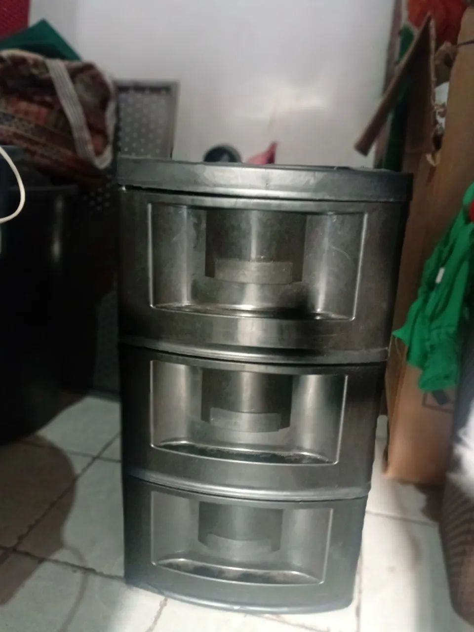 Gaveteiro 3 Gavetas Preto - Organização e Estilo