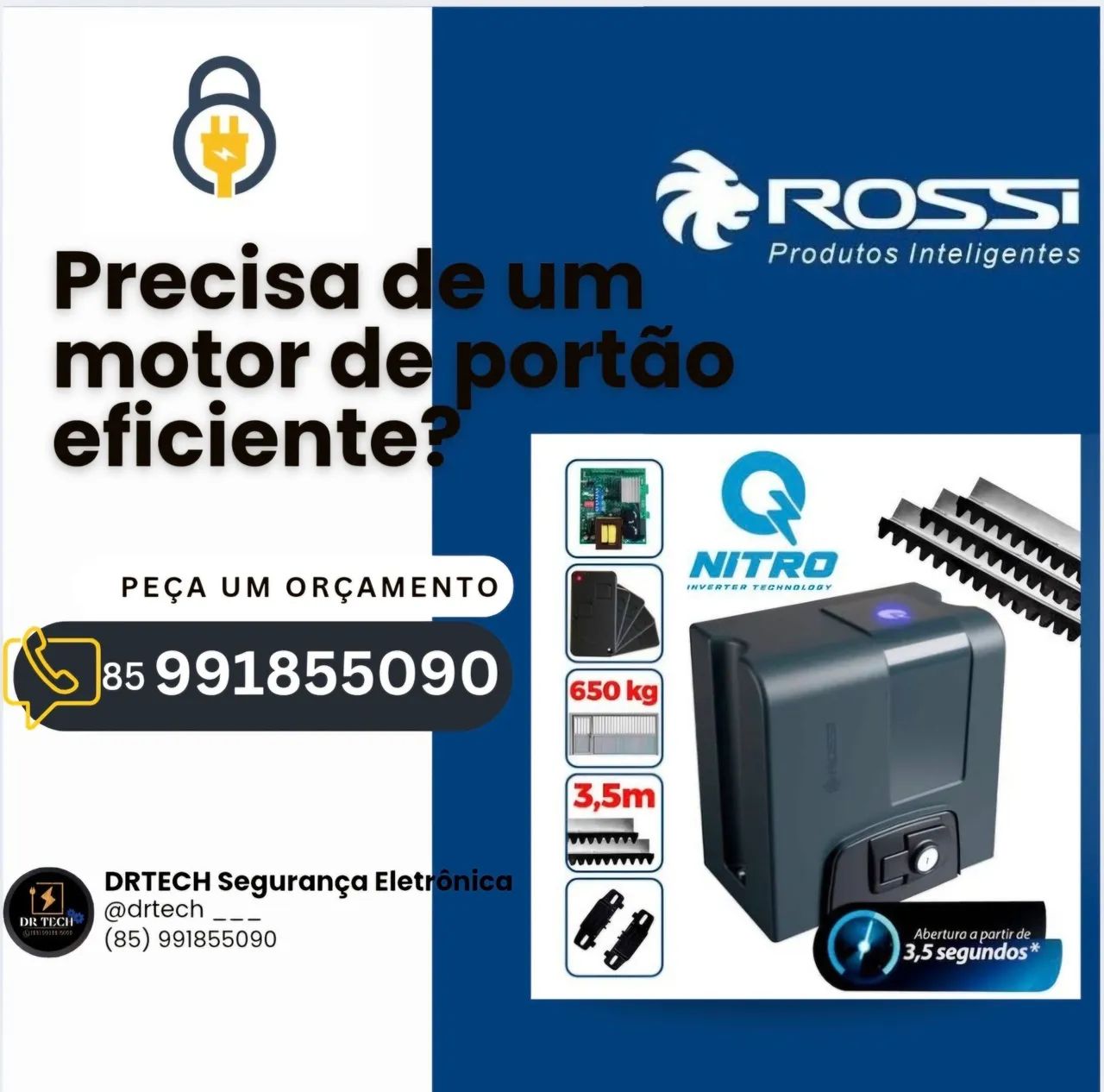 Venda, manutenção e instalação de motores para portões, câmeras, interfones. <br> - Foto 4