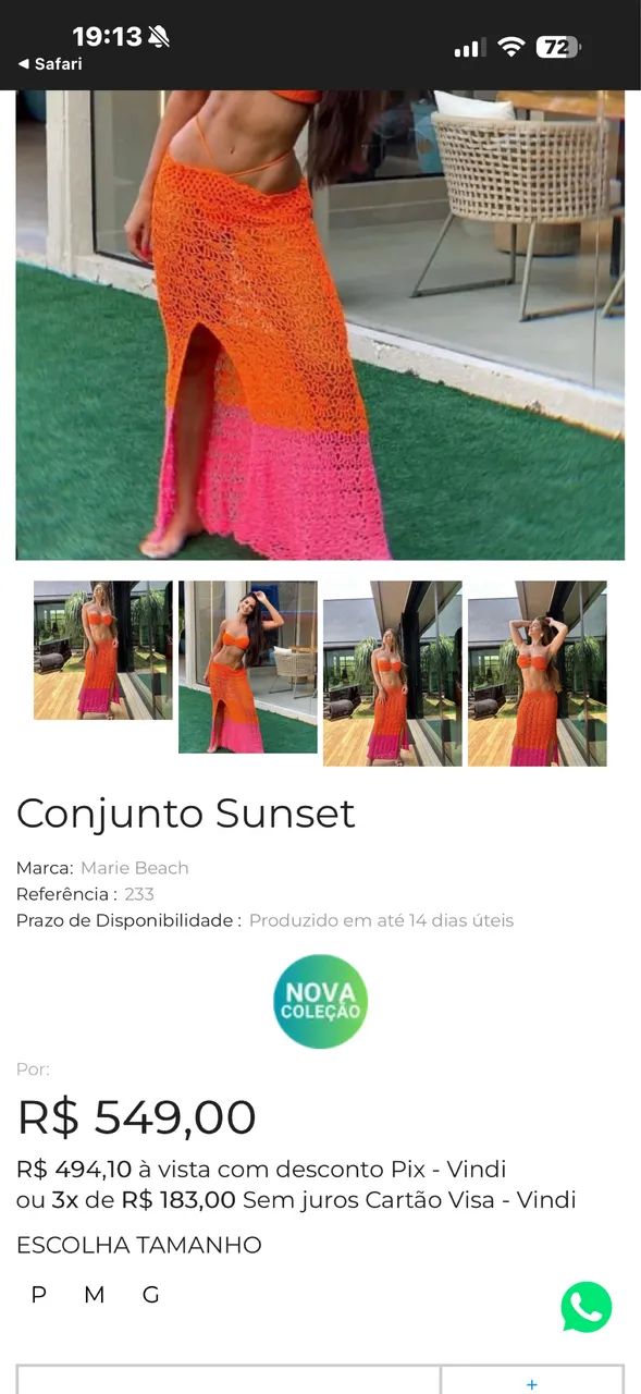 conjunto sunset tm p - Foto 4