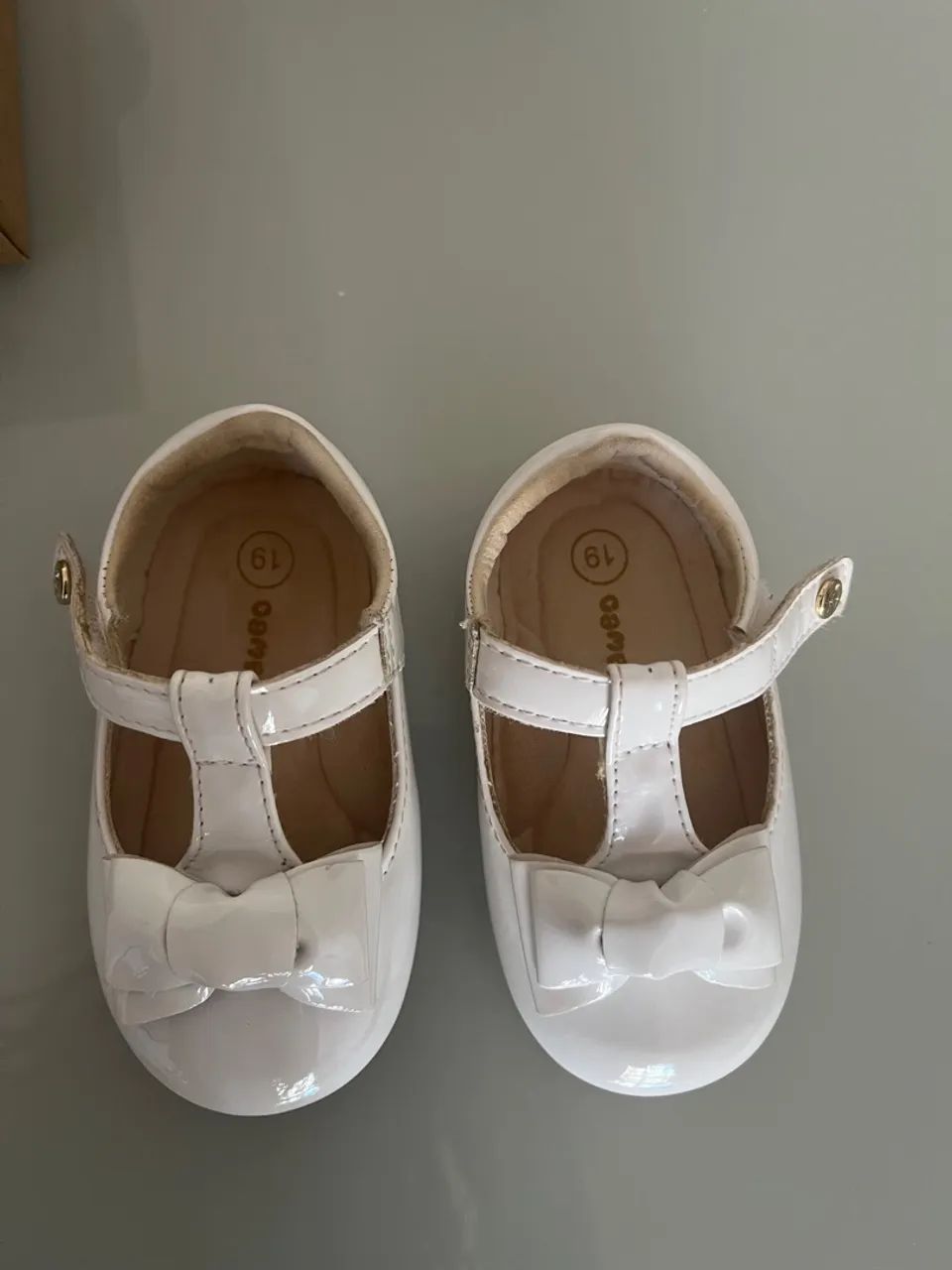 Sapatilha Infantil Branca com Laço - Nº 19