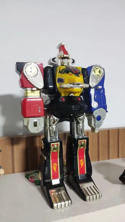 Boneco Power Ranger Deluxe Ninja Megazord Em plástico, articulado 1995 - Foto 2