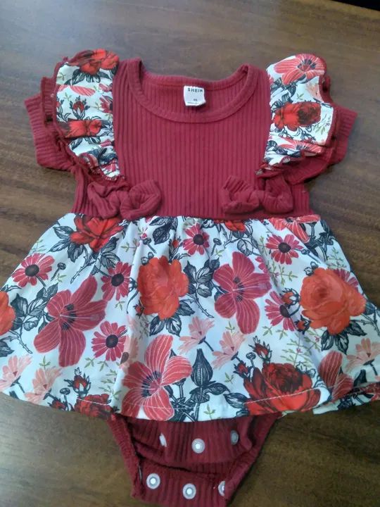 4 vestidos de bebê semi novos tamanhos 6 a 9 meses e tamanho G - Foto 2